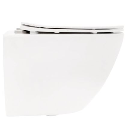 REA-C2760 - Подвесно WC с тоалетна седалка CARLO FLAT MINI RIMLESS керамика/бял гланц