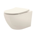 REA-C5500 - Подвесен WC с тоалетна седалка CARLO MINI TORNADO RIMLESS керамика/кремава