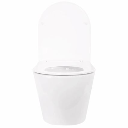 REA-C6800 - Подвесен WC с тоалетна седалка TITO TORNADO RIMLESS керамика/бяла