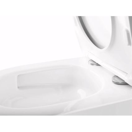 REA-C6800 - Подвесен WC с тоалетна седалка TITO TORNADO RIMLESS керамика/бяла