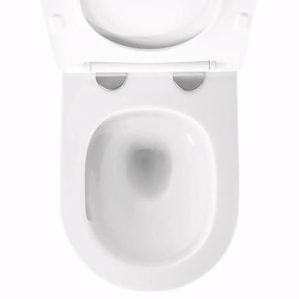 REA-C6800 - Подвесен WC с тоалетна седалка TITO TORNADO RIMLESS керамика/бяла