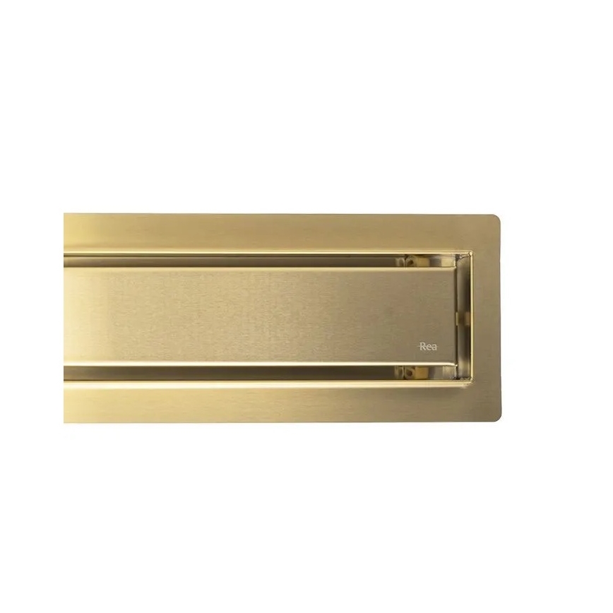 REA-G2703 - Дренажен канал NEOX PRO 80 см неръждаема стомана/четкано злато