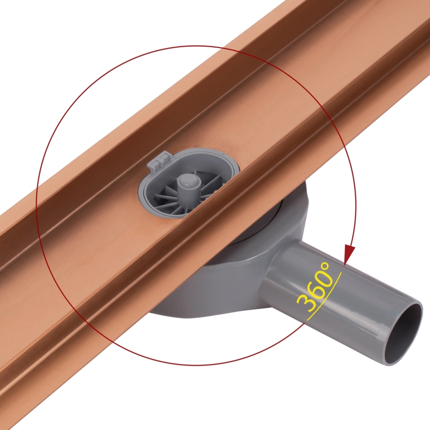 REA-G4801 - Дренажен канал NEOX PRO 70 cm четкана мед