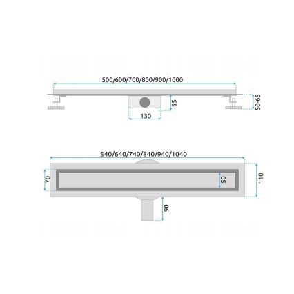 REA-G5808 - Дренажен канал NEOX PRO 70 см неръждаема стомана