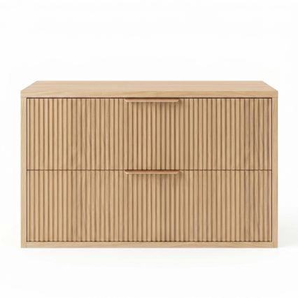 REA-M0409 - Висящ шкаф за баня под мивката MONO 80x48,5 cm бежов