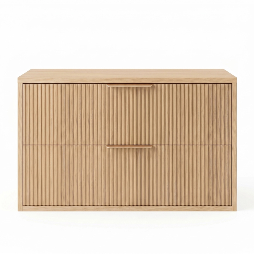 REA-M0409 - Висящ шкаф за баня под мивката MONO 80x48,5 cm бежов