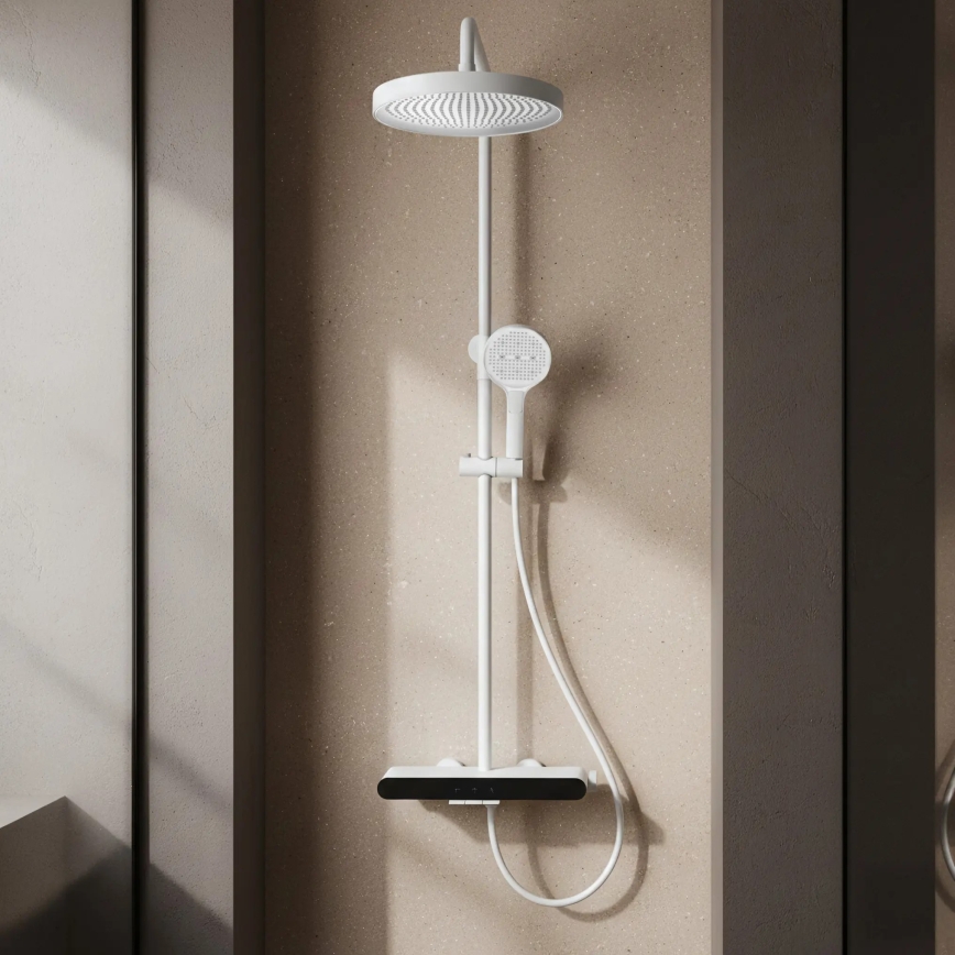 REA-P0353 - Душ комплект със смесител FAREL матово бял