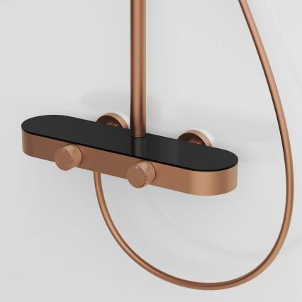 REA-P0362 - Комплект за душ CREO със смесител, четкана мед