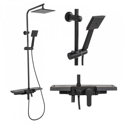 REA-P0636 - Комплект за душ BRAVO в матово черно