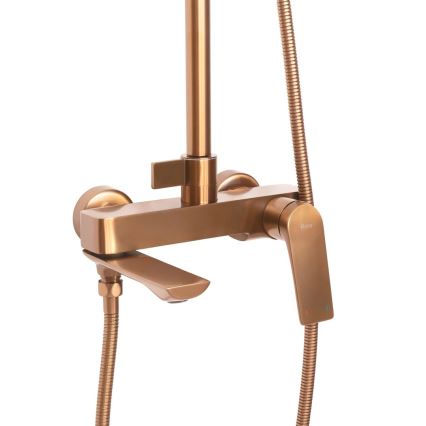 REA-P2418 - Душ комплект с смесител AVALON, четкана мед