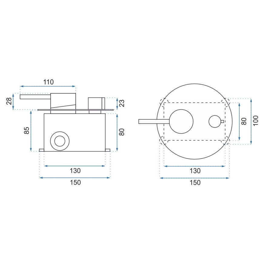 REA-P4100 - Душ комплект с вграден смесител LUNGO черен