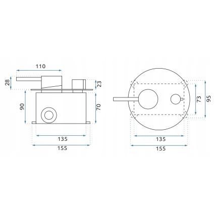 REA-P4110 - Душ комплект с вграден смесител LUNGO, златен