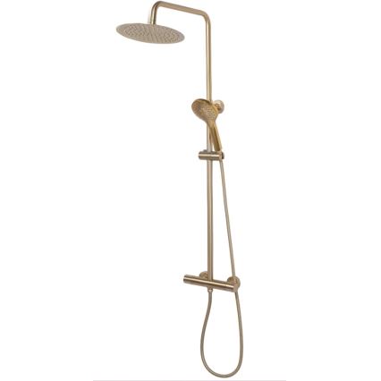 REA-P6602 - Душ комплект с термостатен смесител VINCENT, четкано златно покритие