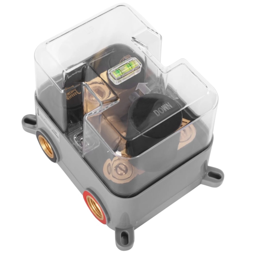 REA-P8551 - Душ комплект LUNGO с термостатен вграден смесител, четкано злато