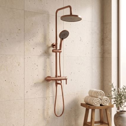 REA-P8715 - Душ комплект със смесител ARCOS, четкан мед
