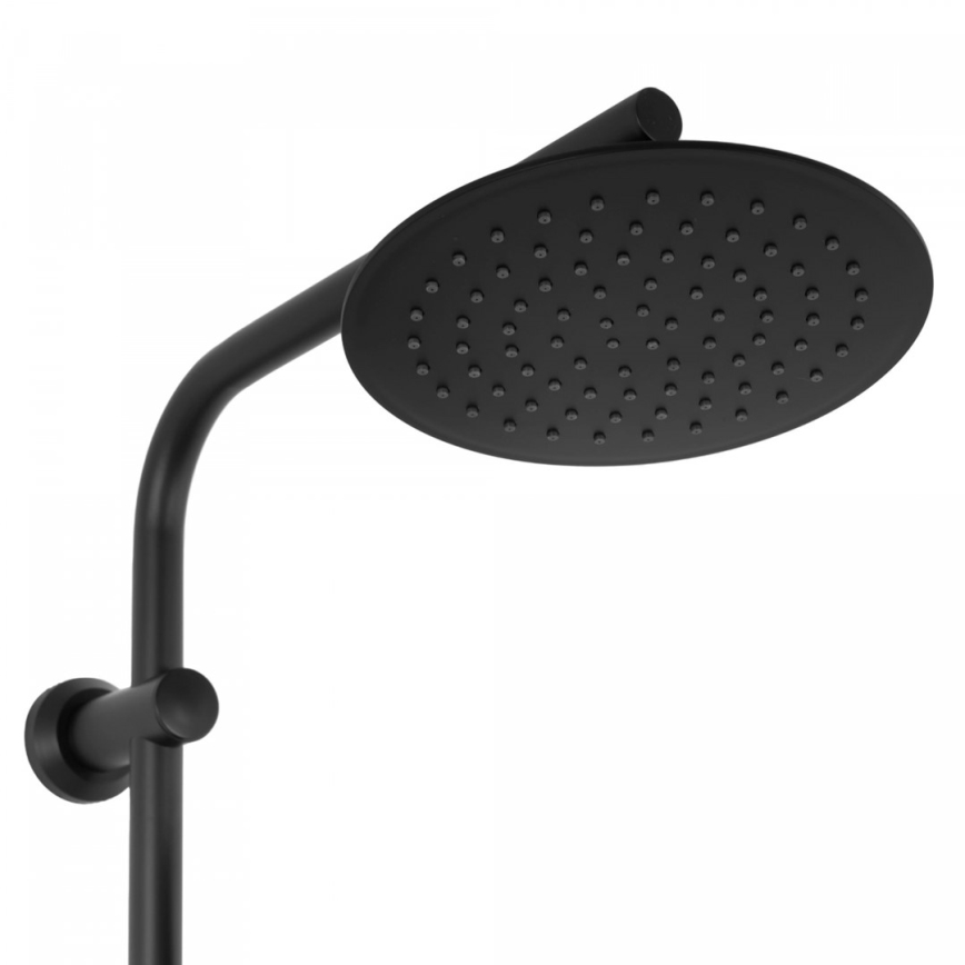 REA-P8804 - Комплект за душ с термостатен смесител BLISS матово черно