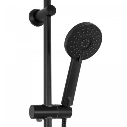 REA-P8804 - Комплект за душ с термостатен смесител BLISS матово черно