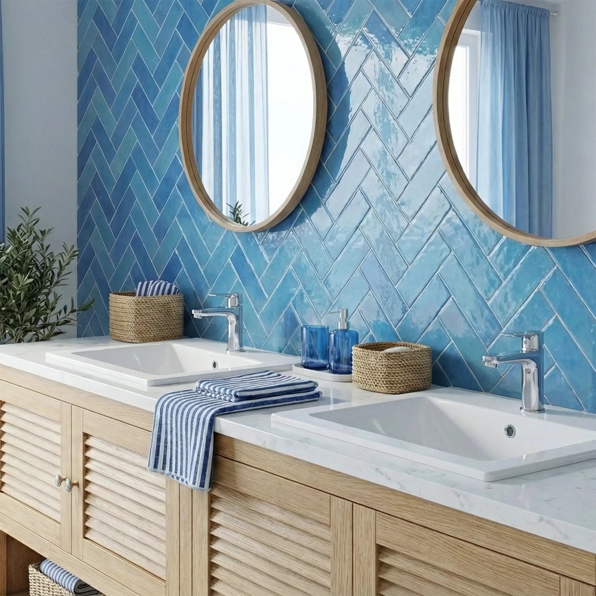 REA-U0190 - Вграден умивалник DAFNE 46,5x72 см керамика/бял гланц