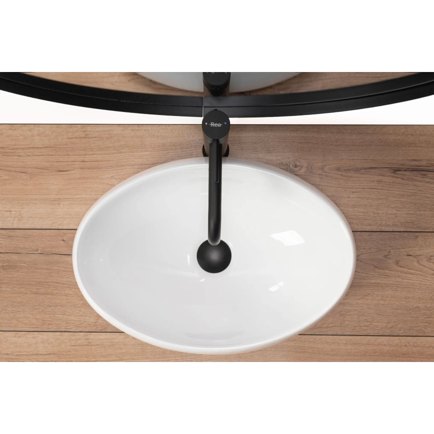 REA-U0462 - Мивка за плот LINDA 34x48,5 cm керамика/бял гланц