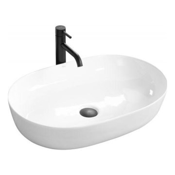 REA-U0563 - Умивалник за плот CLEO 41x81 cm, керамика/бял гланц