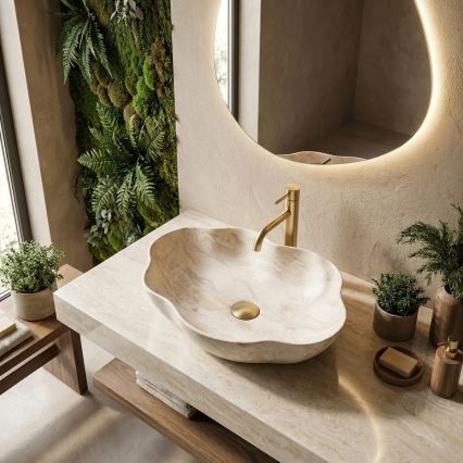 REA-U0619 - Мивка за плот PEARL 38x50,5 см керамика/бежова