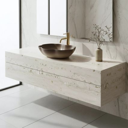 REA-U0629 - Мивка за плот PEARL 38x50,5 cm керамика/кафява