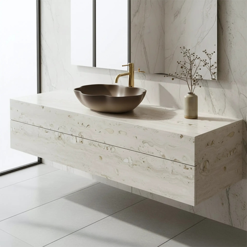 REA-U0629 - Мивка за плот PEARL 38x50,5 cm керамика/кафява