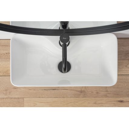 REA-U0699 - Мивка за плот MERY 25x50,5 cm керамика/бял гланц