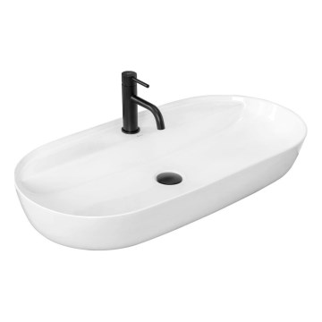 REA-U2541 - Мивка за плот AURA 41x81 cm керамика/бял гланц