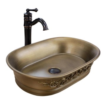 REA-U3305 - Мивка за плот WILMA RUSTIC 38x55 cm керамична/медна