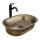 REA-U3305 - Мивка за плот WILMA RUSTIC 38x55 cm керамична/медна