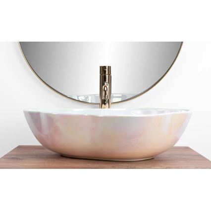 REA-U3309 - Мивка за плот PEARL 38x50,5 см керамична/пъстроцветна