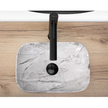 REA-U3321 - Мивка за плот BELINDA MINI 25x36 см керамика/сива/имитация на камък