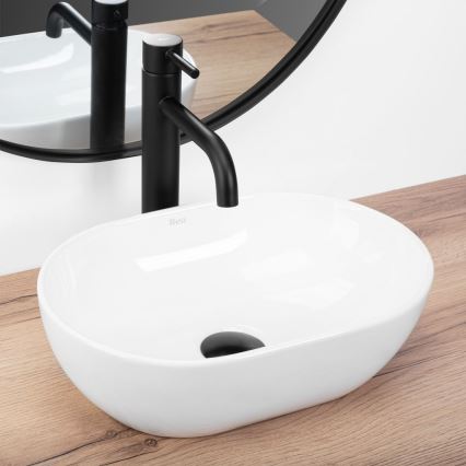 REA-U3322 - Умивалник за плот AMELIA MINI 26x38 cm керамика/бял гланц