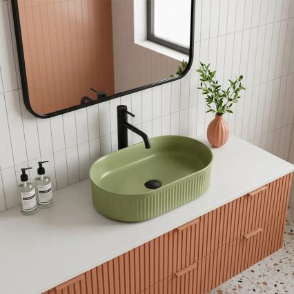 REA-U3612 - Мивка за плот VANDA 31x49 см керамика/зелена