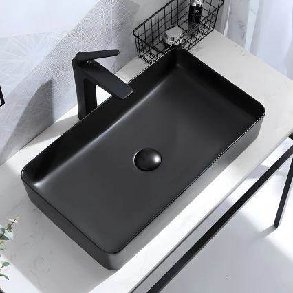REA-U3690 - Мивка за плот DENIS 35x61 см, керамика, матово черна