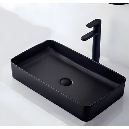 REA-U3690 - Мивка за плот DENIS 35x61 см, керамика, матово черна