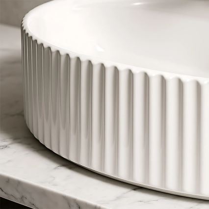 REA-U4003 - Мивка за плот MARCELA 35,5x50 см керамика/бял гланц