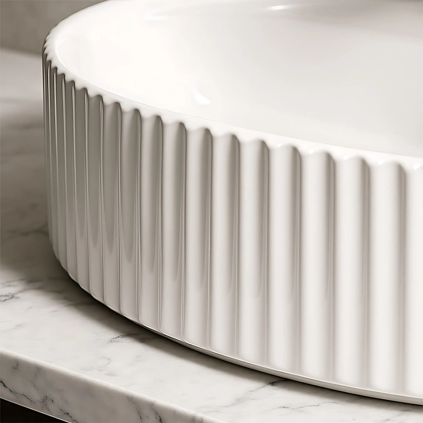 REA-U4003 - Мивка за плот MARCELA 35,5x50 см керамика/бял гланц