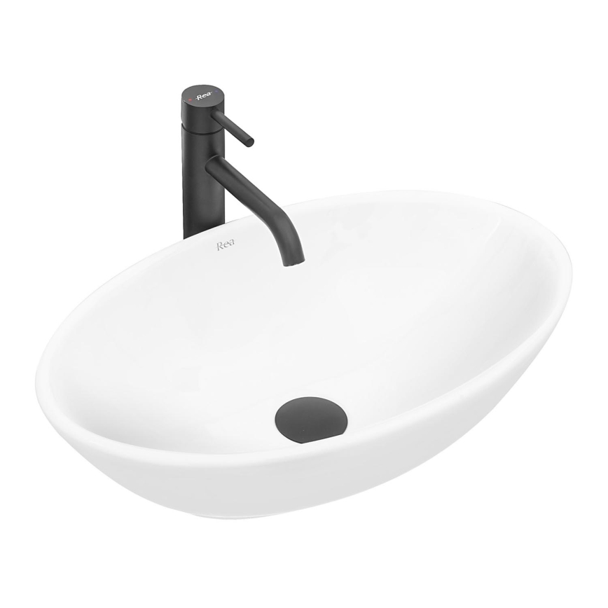 REA-U4603 - Мивка за плот PAMELA 33x53 cm керамика/бял гланц