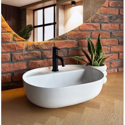 REA-U4620 - Мивка за плот AURA 38,5x50,5 см керамика/гланцово бяло