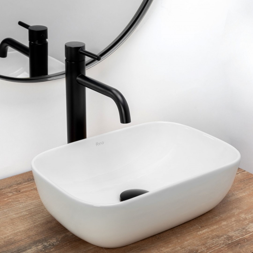 REA-U5667 - Мивка за плот BELINDA MINI 25x36 см керамика/бял гланц
