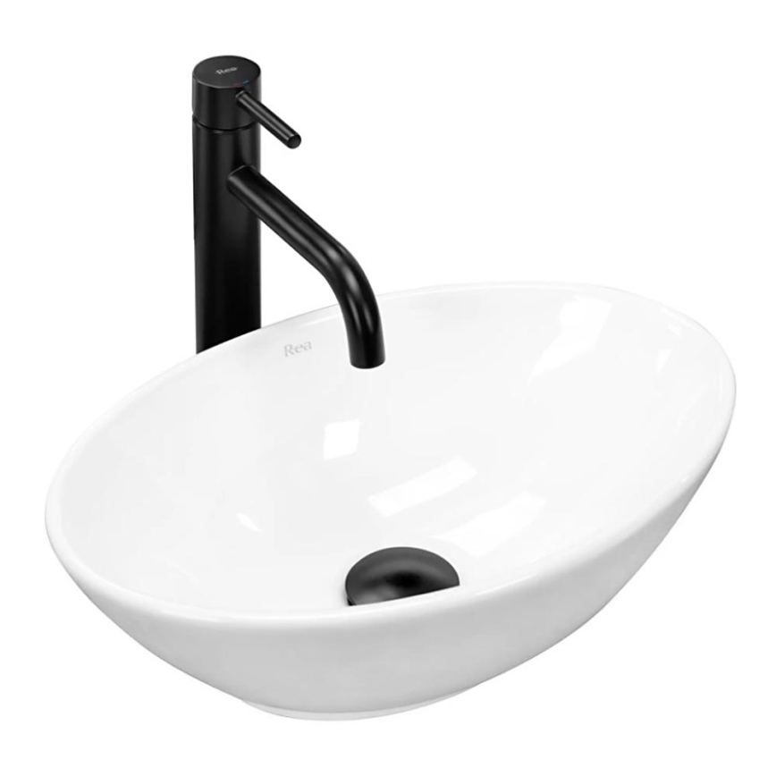 REA-U5804 - Мивка за плот PAMELA MINI 26,5x40 см керамика/бял гланц