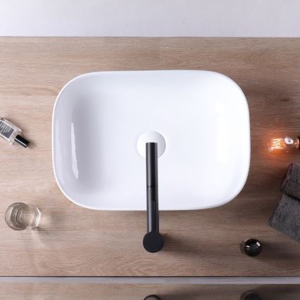 REA-U6300 - Мивка за плот MONA SLIM 40x50,5 cm керамика/бял гланц