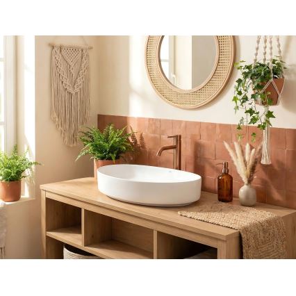 REA-U6371 - Мивка за плот JOANA 40,5x65,5 cm, керамика, бял гланц