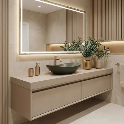 REA-U6372 - Мивка за плот ROYAL 35,5x61,5 см керамична/оливкова