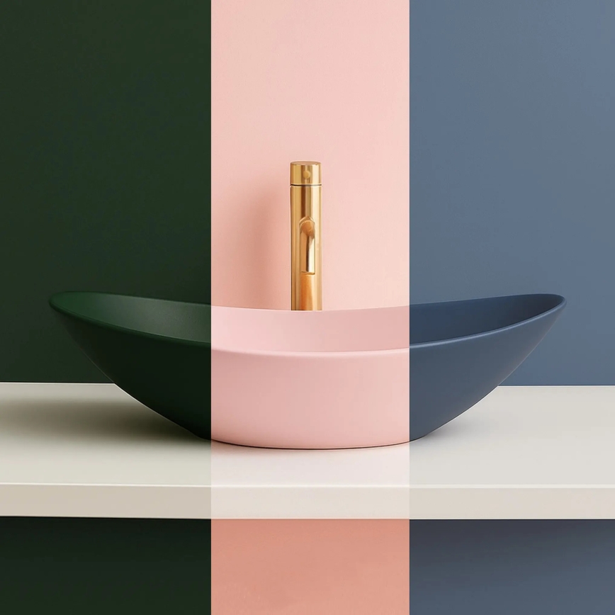 REA-U6372 - Мивка за плот ROYAL 35,5x61,5 см керамична/оливкова