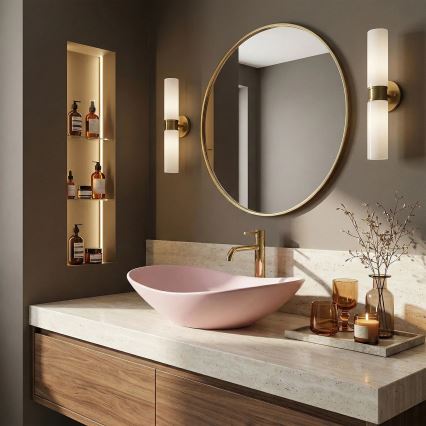 REA-U6374 - Мивка за плот ROYAL 35,5x61,5 cm керамика/матова розова