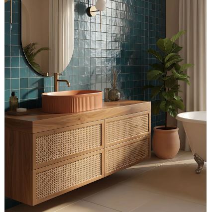 REA-U6377 - Мивка за плот VANDA 31x49 см керамика/оранжева