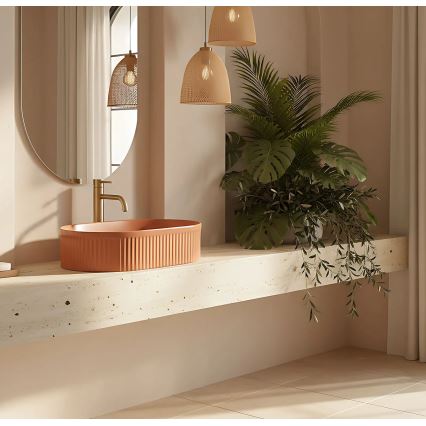 REA-U6377 - Мивка за плот VANDA 31x49 см керамика/оранжева